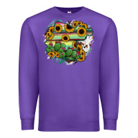 Purple Guanajuato sunflower serape map Premium Sweatshirt - RanaPortraitStore