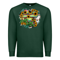 Sports Green Guanajuato sunflower serape map Premium Sweatshirt - RanaPortraitStore