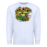 White Guanajuato sunflower serape map Premium Sweatshirt - RanaPortraitStore