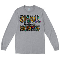 Heather Grey small business nannie Long Sleeve Tee - CowhideDigitalArt