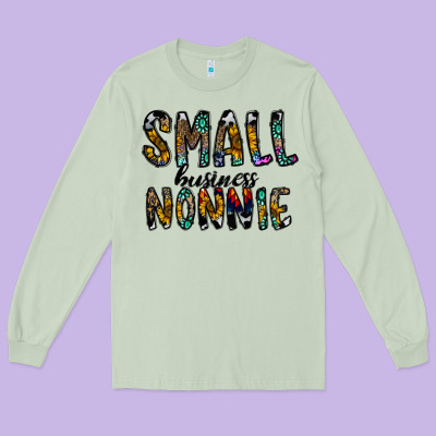Small Business Nannie Long Sleeve Tee Designed By Cowhidedigitalart