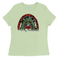 Matcha Merry Christmas rainbow Ladies Tee - CowhideDigitalArt