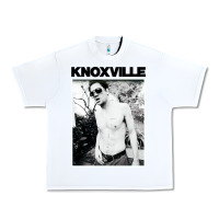 White johnny knoxville Urban Heavy Tee - DesigneFamous