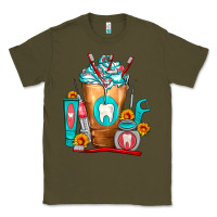 Army Green Dentist Cold Drink Frappe Classic Tee - FaDigitalArtStudio