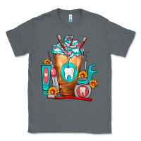 Charcoal Heather Dentist Cold Drink Frappe Classic Tee - FaDigitalArtStudio