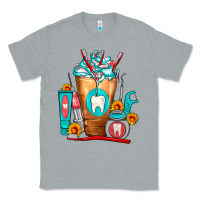 Heather Grey Dentist Cold Drink Frappe Classic Tee - FaDigitalArtStudio