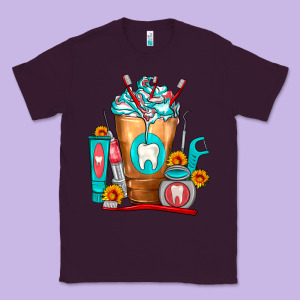 Dentist Cold Drink Frappe Classic Tee Designed By Fadigitalartstudio