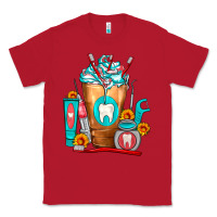 Red Dentist Cold Drink Frappe Classic Tee - FaDigitalArtStudio