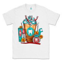 White Dentist Cold Drink Frappe Classic Tee - FaDigitalArtStudio