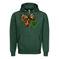 Sports Green christmas heart Zipper Hoodie - RanaPortraitStore