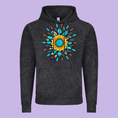 Gemstone Sunflower Vintage Hoodie Designed By Artiststas