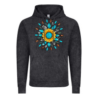 Vintage Black gemstone sunflower Vintage Hoodie - Artiststas