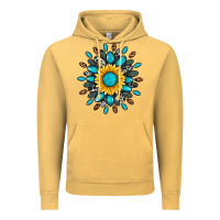 Vintage Mustard gemstone sunflower Vintage Hoodie - Artiststas