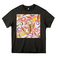 Asphalt Happy Easter Bunny Seamless Pattern Heavy Core Tee - BundleAndBundleShop