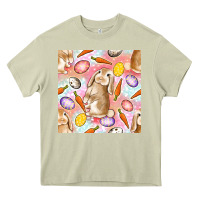 Mossy Happy Easter Bunny Seamless Pattern Heavy Core Tee - BundleAndBundleShop