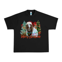 Black merry Christmas goat Urban Heavy Tee - CowhideDigitalArt
