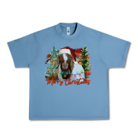 Pebble Blue merry Christmas goat Urban Heavy Tee - CowhideDigitalArt