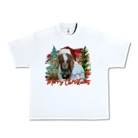 White merry Christmas goat Urban Heavy Tee - CowhideDigitalArt