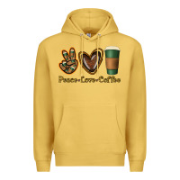 Antique Gold peace love coffee Premium Hoodie - Jasminsmagicworld