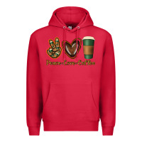 Cardinal peace love coffee Premium Hoodie - Jasminsmagicworld