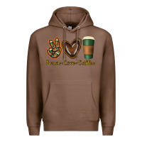 Chestnut peace love coffee Premium Hoodie - Jasminsmagicworld