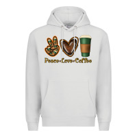 Dove Grey peace love coffee Premium Hoodie - Jasminsmagicworld