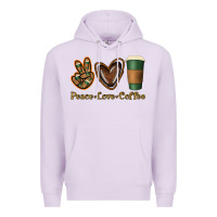 Lilac peace love coffee Premium Hoodie - Jasminsmagicworld