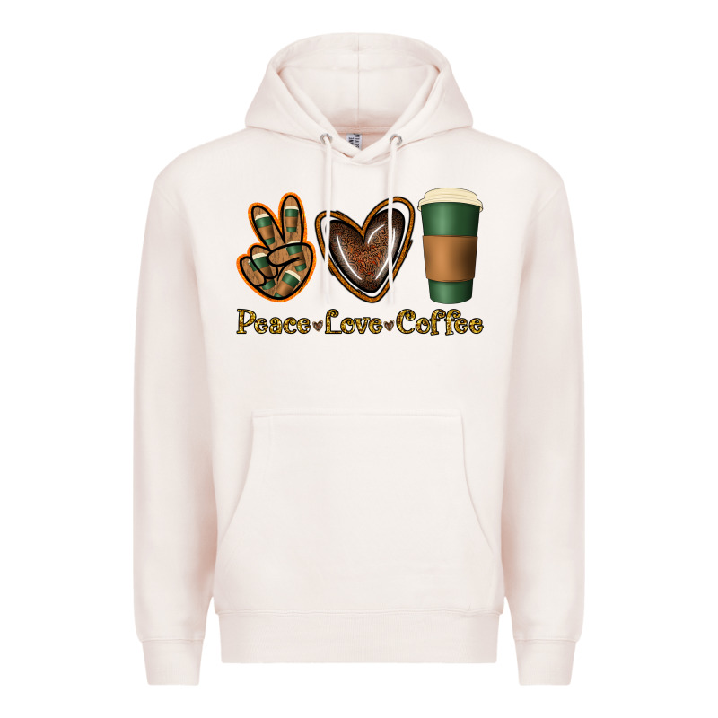 Peace Love Coffee Premium Hoodie by Jasminsmagicworld | Teevron