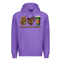 Purple peace love coffee Premium Hoodie - Jasminsmagicworld