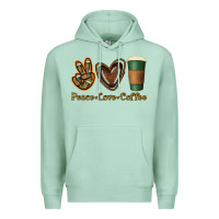 Seafoam peace love coffee Premium Hoodie - Jasminsmagicworld