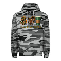 Slate Camo peace love coffee Premium Hoodie - Jasminsmagicworld