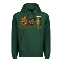 Sports Green peace love coffee Premium Hoodie - Jasminsmagicworld