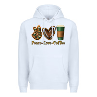 White peace love coffee Premium Hoodie - Jasminsmagicworld