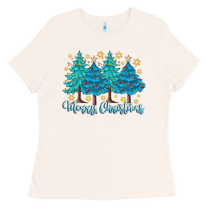 Merry Christmas Ladies Tee by CowhideDigitalArt | Teevron