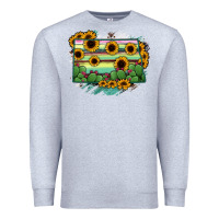 Heather Grey North Dakota State Map Premium Sweatshirt - RanaPortraitStore