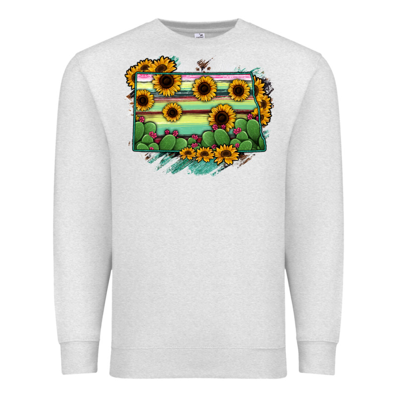 North Dakota State Map Premium Sweatshirt by RanaPortraitStore | Teevron