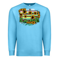 Ocean Blue North Dakota State Map Premium Sweatshirt - RanaPortraitStore