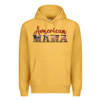 Mustard american mama Premium Hoodie - BarkalooDesign