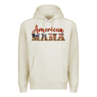Oatmeal Heather american mama Premium Hoodie - BarkalooDesign