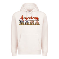 Pale Pink american mama Premium Hoodie - BarkalooDesign