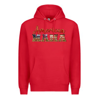 Red american mama Premium Hoodie - BarkalooDesign