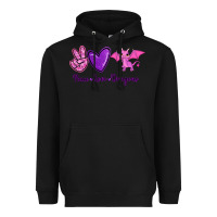 Black Peace Love Dragons Heavyweight Hoodie - RanaPortraitStore