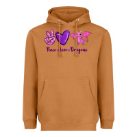 Meerkat Peace Love Dragons Heavyweight Hoodie - RanaPortraitStore