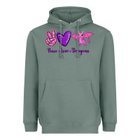 Sage Peace Love Dragons Heavyweight Hoodie - RanaPortraitStore