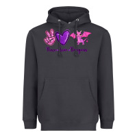 Smoke Peace Love Dragons Heavyweight Hoodie - RanaPortraitStore
