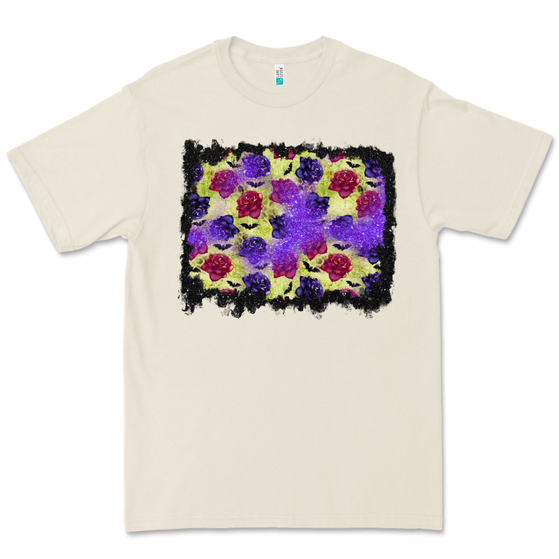 Halloween Bat And Roses Background Premium Tee by BundleAndBundleShop | Teevron