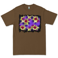 Cacao halloween bat and roses background Premium Tee - BundleAndBundleShop