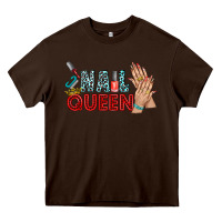 Chocolate Brown nail queen bbs Heavy Core Tee - BundleAndBundleShop