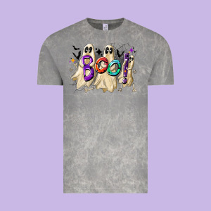 Boo Vintage Tee Designed By Cowhidedigitalart