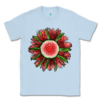 Dusty Blue Watermelon Sunflower Classic Tee - Jasminsmagicworld
